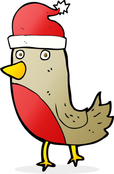 Bir insan tarafından çizilmiş noel robini.