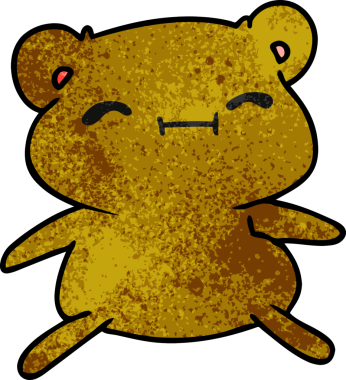 desenli çizgi film çizimi kawaii bir insan tarafından çizilmiş sevimli oyuncak ayı