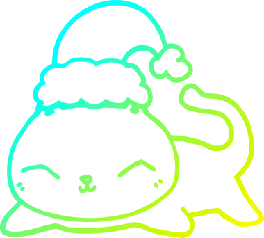 Soğuk gradyan çizgisi bir insan tarafından çizilmiş şirin bir çizgi roman kedisi.