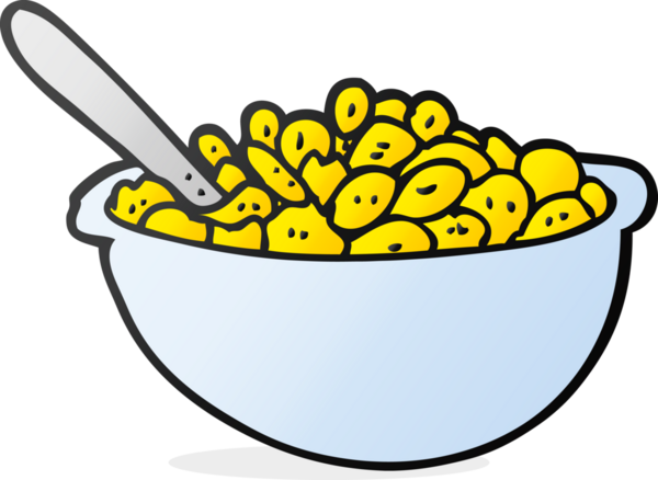 Bir insan tarafından çizilmiş serbest çizim mısır gevreği kasesi