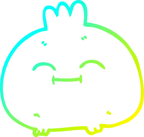 Bir insan tarafından çizilmiş mutlu bir sebze kökü çizgi çizimi.