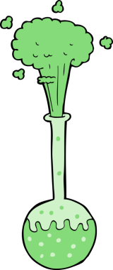 bir insan tarafından çizilmiş karikatür bilim deneyi