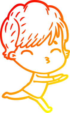 Bir insan tarafından çizilmiş bir karikatür kadın çizimi.