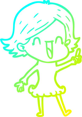 Bir insan tarafından çizilmiş mutlu bir karikatür çizimi.