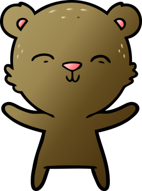 Bir insan tarafından çizilmiş bir çizgi film karakteri.