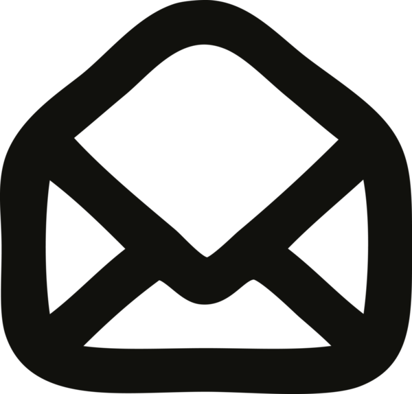 bir insan tarafından çizilmiş zarf harf simgesi