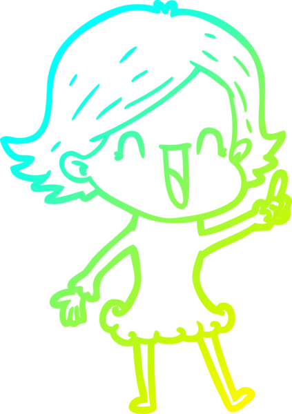 Bir insan tarafından çizilmiş mutlu bir karikatür çizimi.