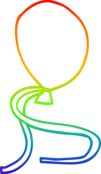 gökkuşağı gradyan çizgi çizimi bir insan tarafından çizilmiş bir çizgi balon