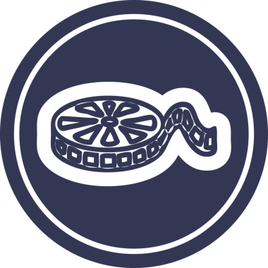 bir insan tarafından çizilmiş bir film makaralı sembol