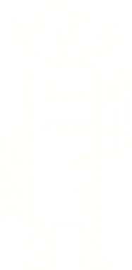 Bir insan tarafından çizilen Çılgın Robot Tebeşiri