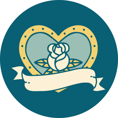 Bir insan tarafından çizilmiş bir kalbin ikonik dövme görüntüsü.