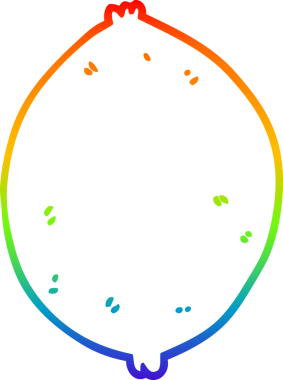gökkuşağı gradyan çizgi çizimi bir insan tarafından çizilmiş bir karikatür limon
