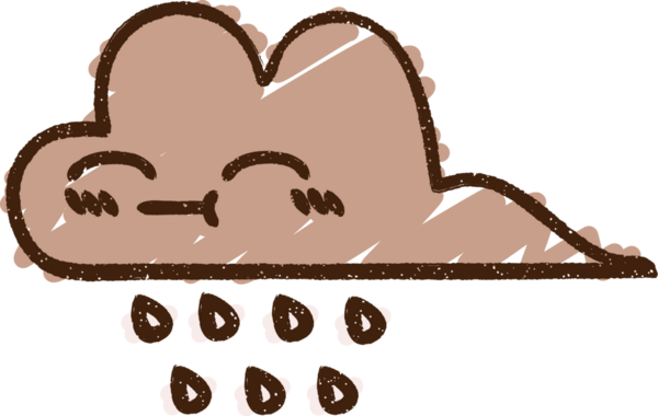 Bir insan tarafından çizilen Yağmur Bulutu Tebeşiri