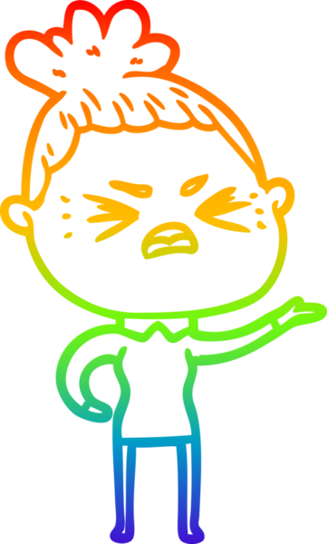 Bir insan tarafından çizilmiş kızgın bir karikatür çizimi.