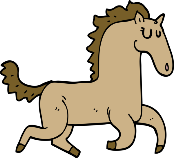 Bir insan tarafından çizilmiş muhteşem bir aygır.