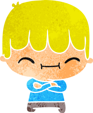 Bir insan tarafından çizilmiş, Kawaii 'nin eski bir karikatürü.