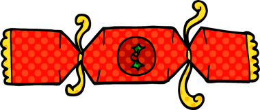 Bir insan tarafından çizilmiş karalama Noel krakeri.