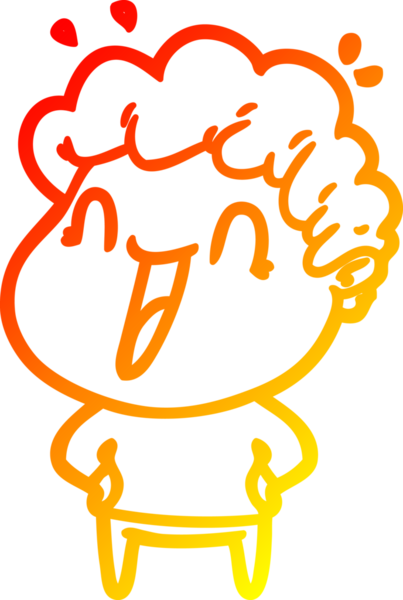 Bir insan tarafından çizilmiş mutlu bir adamın çizgi çizimi.