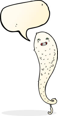 Bir insan tarafından çizilmiş konuşma baloncuğu olan karikatür hayaleti.