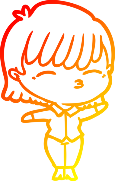 Bir insan tarafından çizilmiş bir karikatür kadın çizimi