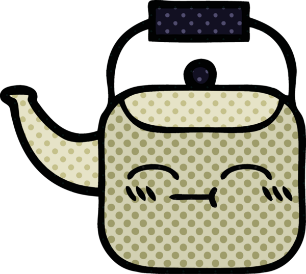 Bir insan tarafından çizilmiş bir çaydanlık çizgi filmi.