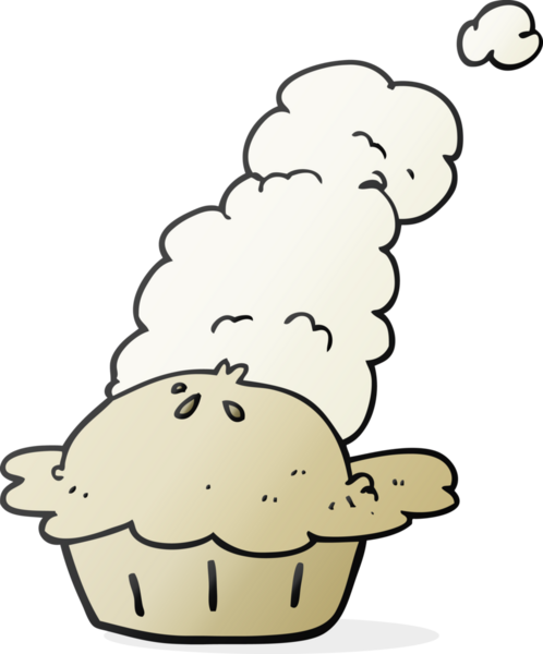 Bir insan tarafından çizilmiş serbest çizim sıcak turta.