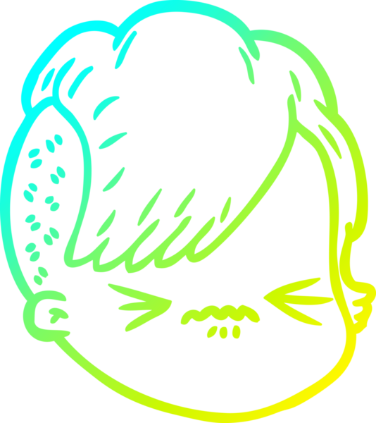 Bir insan tarafından çizilmiş bir karikatür kadın yüzü.