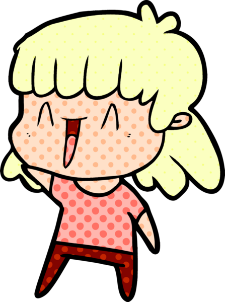 Bir insan tarafından çizilmiş karikatür kadın.