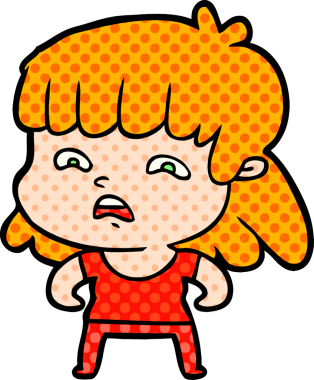 Bir insan tarafından çizilmiş endişeli bir karikatür.