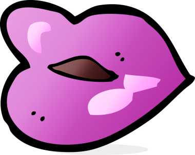 bir insan tarafından çizilmiş karikatür dudaklar