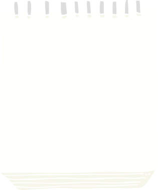 Bir insan tarafından çizilen not defterinin düz renk çizimi