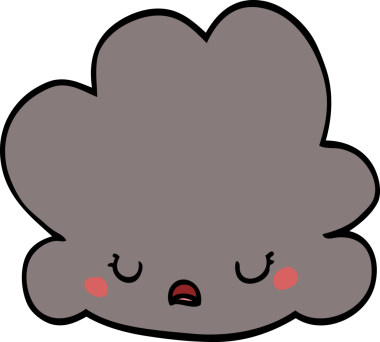 bir insan tarafından çizilmiş karikatür bulutu