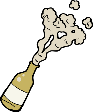 Bir insan tarafından çizilmiş su şişesi.