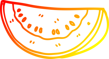Bir insan tarafından çizilmiş karpuz karpuzunun sıcak çizgi çizimi