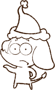 Bir insan tarafından çizilmiş Noel Fili Kömürü