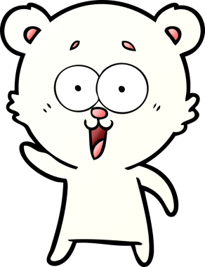 Bir insan tarafından çizilmiş kutup ayısı karikatürü