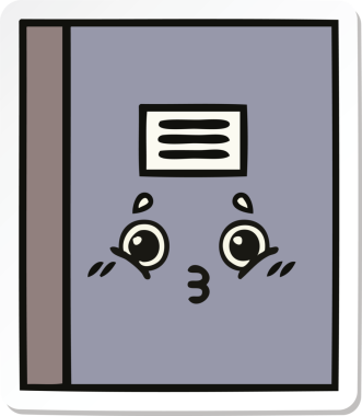 Bir insan tarafından çizilmiş şirin bir çizgi roman çıkartması.