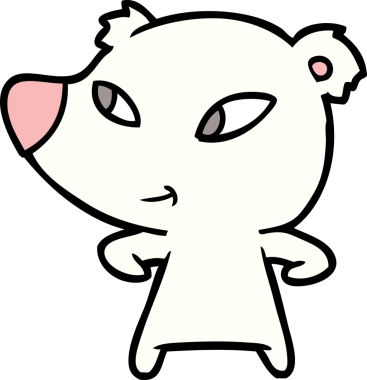 Bir insan tarafından çizilmiş kutup ayısı karikatürü