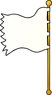 Bir insan tarafından çizilmiş çizgi film bayrağı.