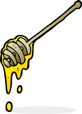 bir insan tarafından çizilmiş ballı çizgi film çubuğu