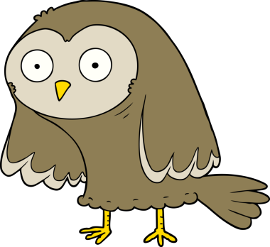 bir insan tarafından çizilmiş bir baykuş.