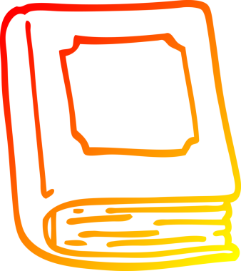 Bir insan tarafından çizilmiş çizgi filmin sıcak gradyan çizimi