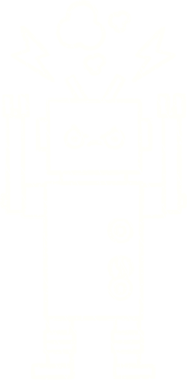 Bir insan tarafından çizilen Çılgın Robot Tebeşiri