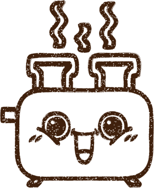 Bir insan tarafından çizilmiş tost makinesi kömürü.