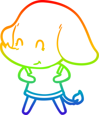 bir insanın çizdiği gökkuşağı gradyanı çizimi