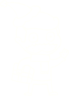 Bir insan tarafından çizilen Noel Adam Tebeşiri