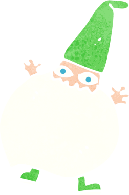 bir insan tarafından çizilmiş küçük bir Noel Baba çizgi filmi