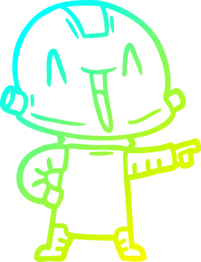 Bir insan tarafından çizilmiş soğuk gradyan robot çizimi