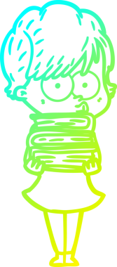 Bir insan tarafından çizilmiş bir karikatür kadın çizimi.