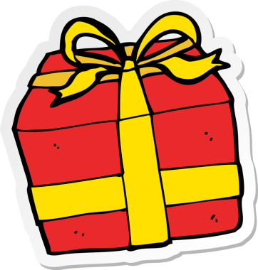 Bir insan tarafından çizilmiş bir karikatür çıkartması.